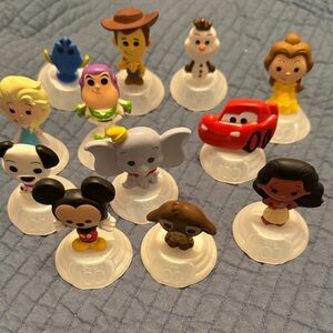 Disney Action Figure Set - Red, Yellow, Blue, Brown